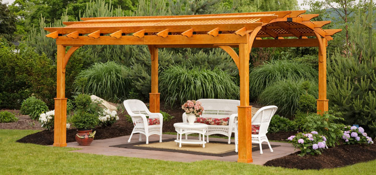 Cedar Wood Pergola Installation in West Hollywood, CA