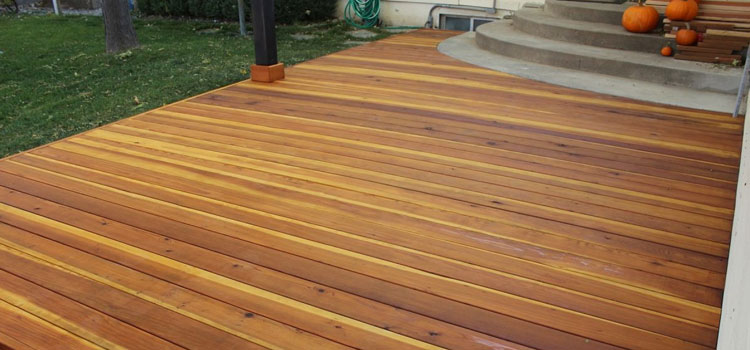 Smooth Redwood Decking in West Hollywood, CA